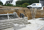 Réalisation des fondations à Noyal-Chatillon-sur-Seiche